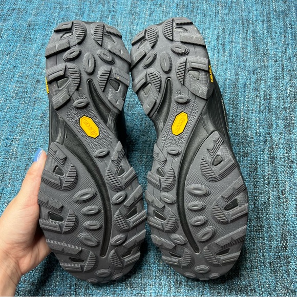 Merrell Moab Speed Trail Running Shoes in Black Asphalt Vibram Soles - Picture 8 of 9